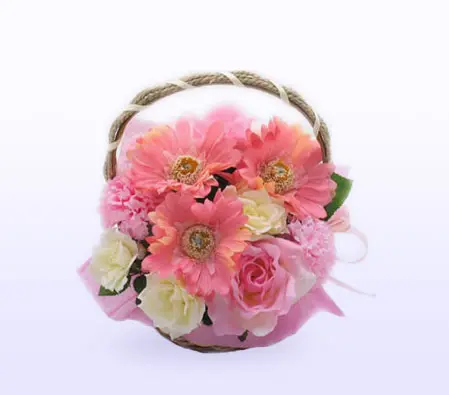 Pink Gerbera basket 