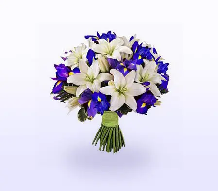 Blue and White Lilies 